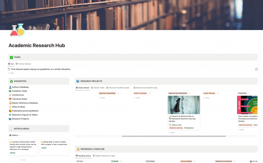 Notion Academic Research Hub